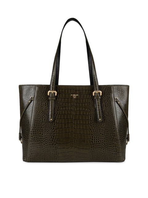 

Da Milano Military Green Textured Shoulder Bag