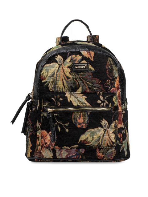 

Ratans Black Printed Handheld Bag