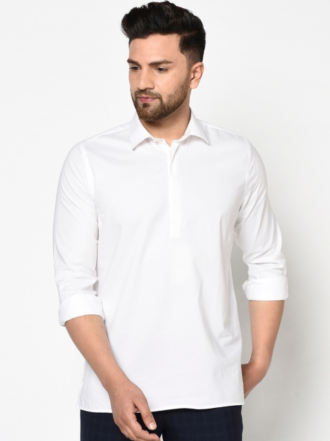 

Blackberrys Men White Regular Fit Cotton Casual Shirt