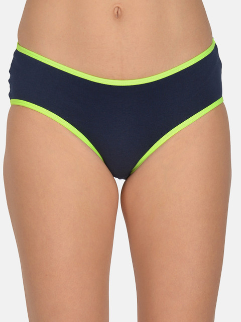 

mod & shy Women Navy Blue Solid Hipster Briefs MU156