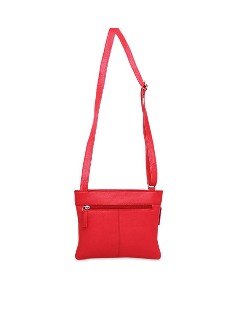 

WildHorn Red Solid Genuine Leather Sling Bag