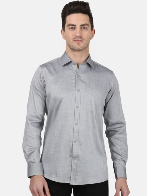 

Monte Carlo Men Grey Regular Fit Cotton Casual Shirt