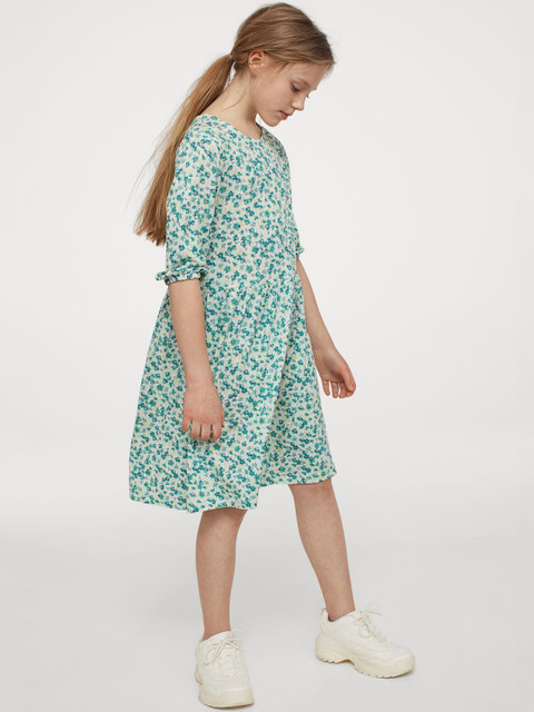 

H&M Girls Multicoloured Floral Jersey Dress, Multi