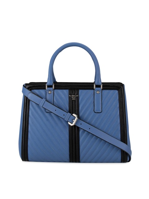 

Da Milano Blue Solid Handheld Bag