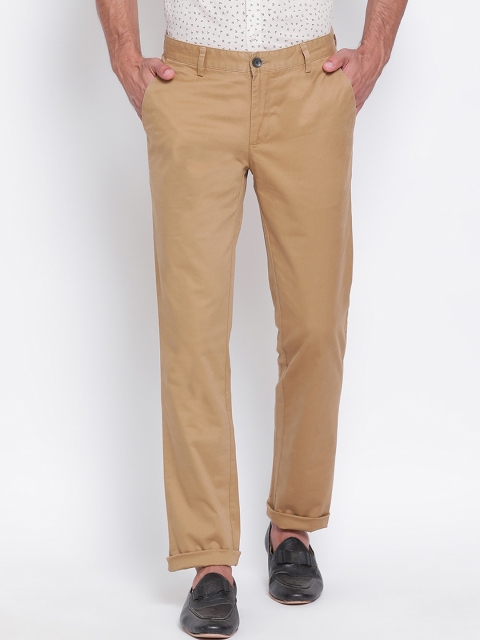 

Turtle Men Khaki Slim Fit Solid Cotton Regular Trousers