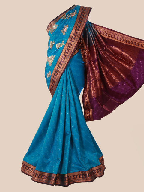 

Pothys Blue Woven Design Art Silk Saree