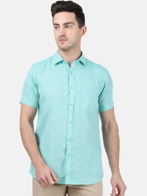 Monte Carlo Men Blue Regular Fit Solid Casual Shirt