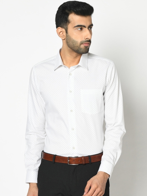 

Blackberrys Men White India Slim Fit Printed Formal Shirt