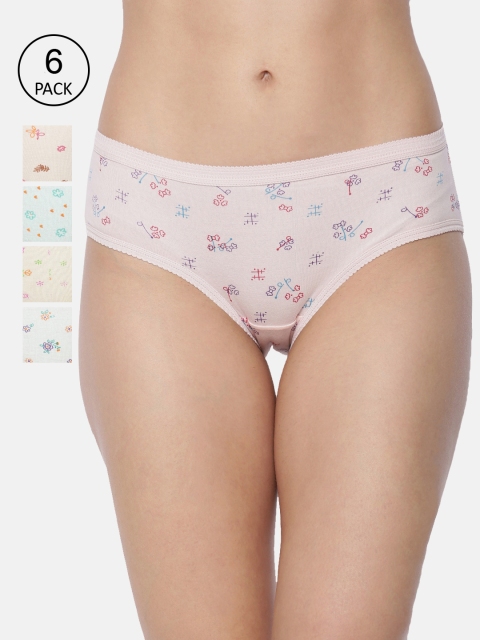 

Dollar Missy Women Pack Of 6 Assorted Slim-Fit Hipster Briefs 101L-OE-PO6-NEW