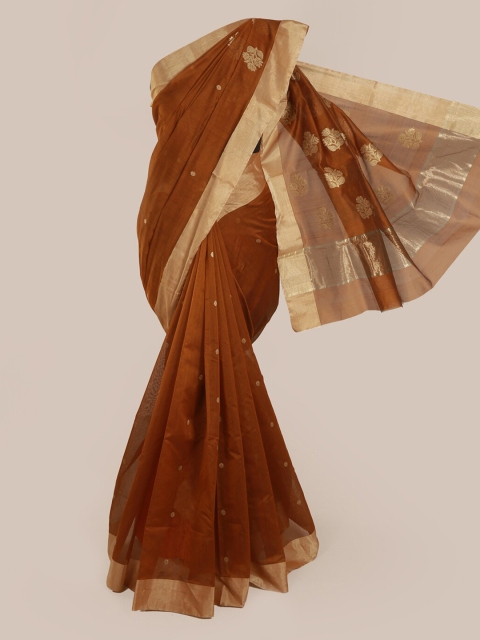 

Pothys Brown Pure Silk Woven Design Kanjeevaram Saree