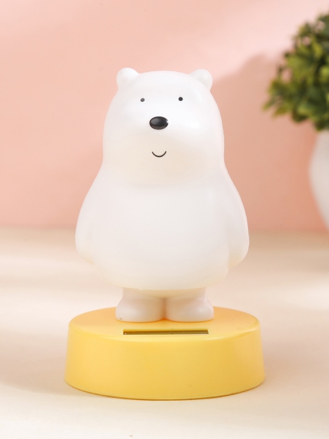 

Bigsmall White & Yellow We Bare Bears Solar Powered Bobblehead Polar Bear