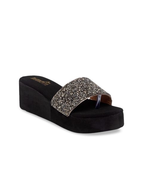 

Butterflies Women Grey Embellished Sandals
