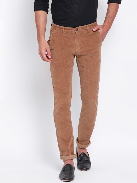 

Turtle Men Khaki Slim Fit Solid Cotton Regular Trousers
