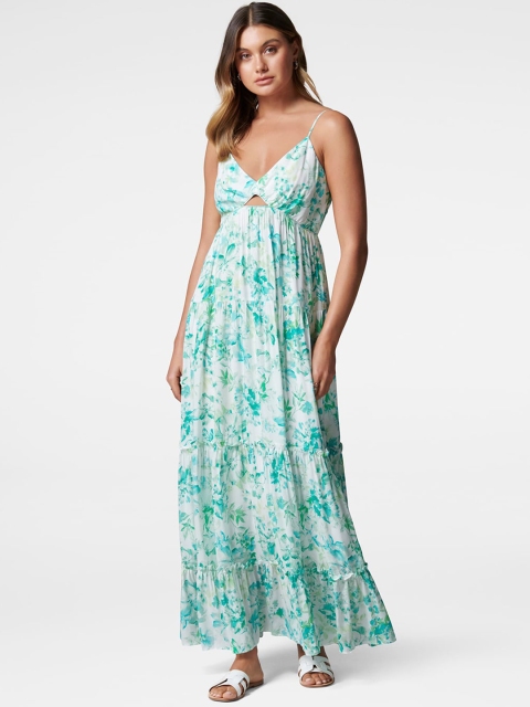 

Forever New Women Blue Printed Maxi Dress