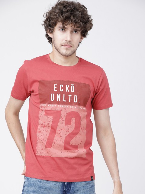 

Ecko Unltd Men Red Printed Round Neck T-shirt