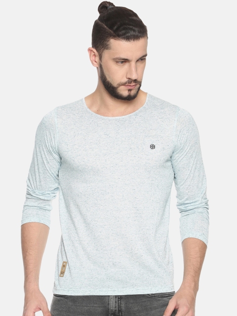 

HALTON HILLS Men Blue & Grey Solid Round Neck T-shirt
