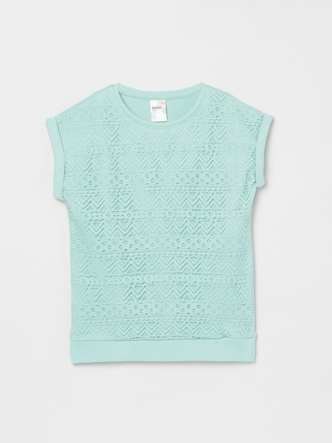 

max Girls Green Lace Regular Top