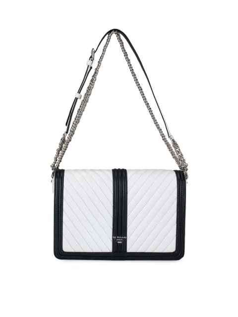 

Da Milano White Textured Sling Bag