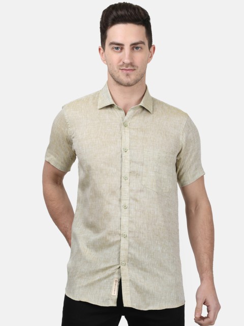

Monte Carlo Men Green Regular Fit Solid Casual Shirt