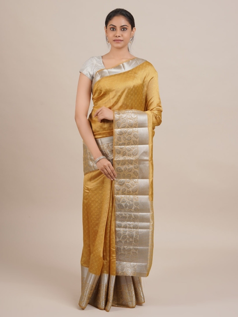 

Pothys Gold-Toned Woven Design Jute Silk Saree
