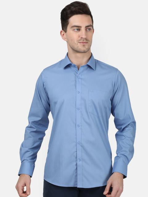 

Monte Carlo Men Blue Regular Fit Solid Casual Shirt