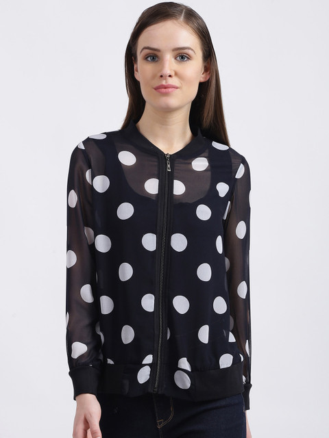 

Zink London Women Black Printed Tailored Jacket