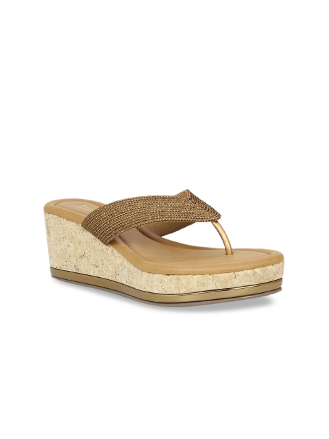 

Inc 5 Women Gold-Toned Embellished Wedges