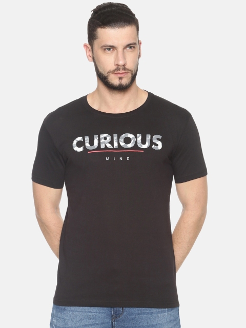 

HALTON HILLS Men Black Printed Round Neck T-shirt