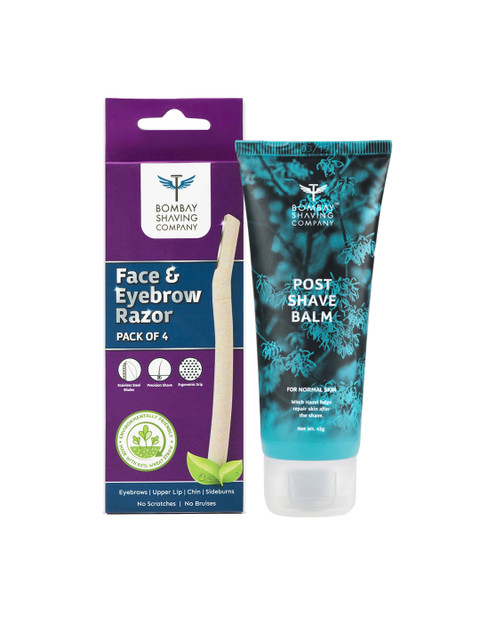

Bombay Shaving Company Women Face Shaving Combo Face Razor & Post Shave Balm 45 g, Purple