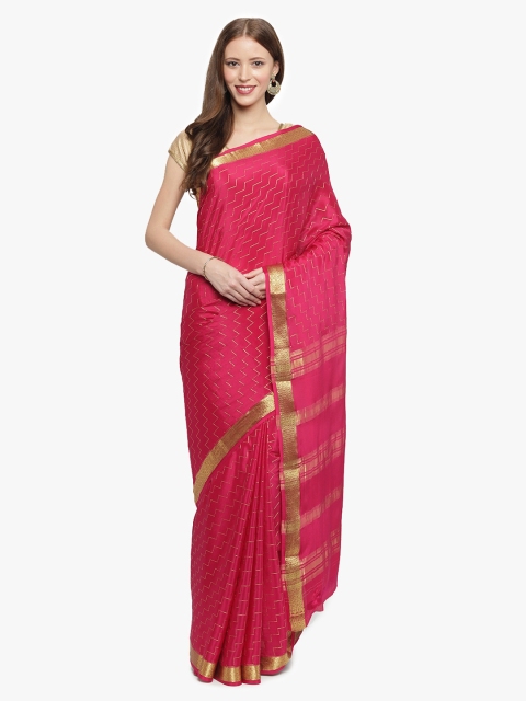

Sudarshan Silks Red Checked Mysore Silk Saree