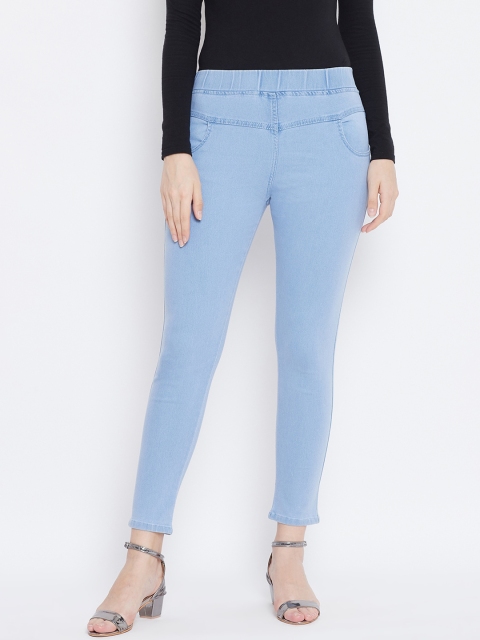 

Baani Creations Women Blue Solid Denim Cotton Jeggings
