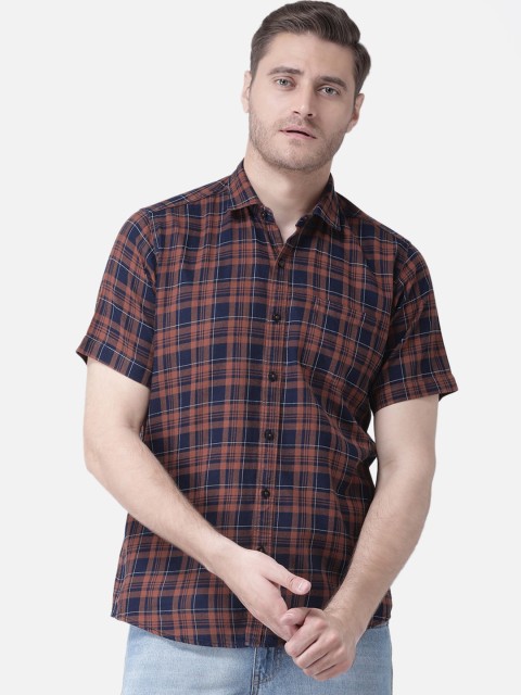 

Zeal Men Blue Regular Fit Checked Casual Shirt
