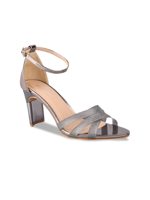 

Stelatoes Women Grey Textured Peep Toes