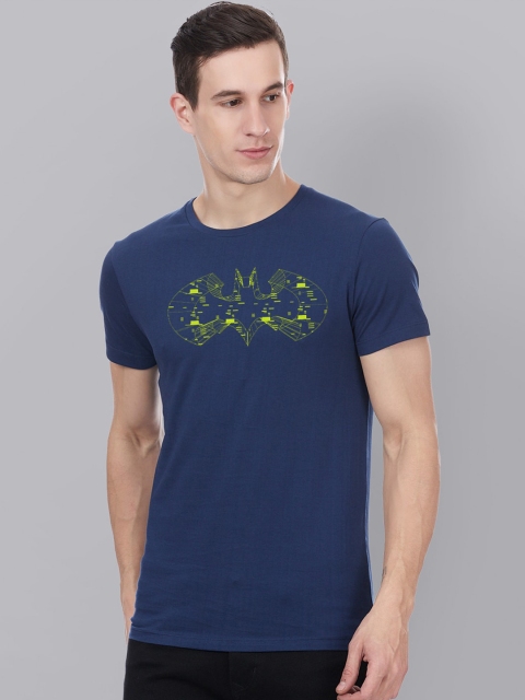 

Free Authority Men Blue Batman Printed Round Neck Pure Cotton T-shirt