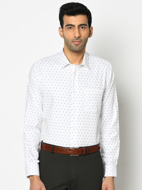 

Blackberrys Men White India Slim Fit Printed Cotton Casual Shirt