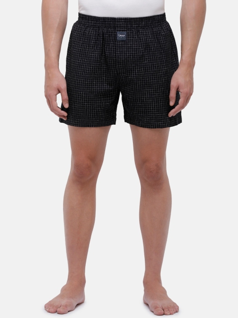 

CAVALLO by Linen Club Men Black & Grey Checked Boxers CAMBH001CK00018-K9_32