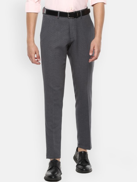 

Louis Philippe Sport Men Grey Slim Fit Self Design Regular Trousers