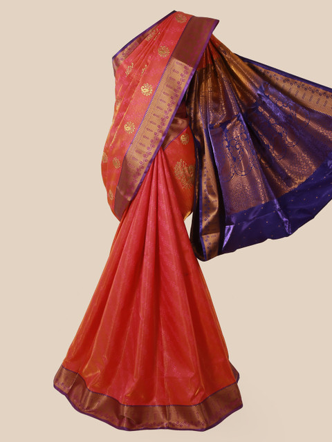 

Pothys Pink Woven Design Art Silk Saree