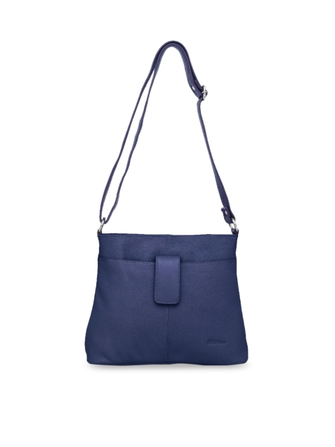 

WildHorn Blue Solid Leather Sling Bag