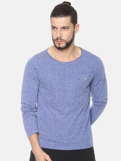 

HALTON HILLS Men Blue Solid Round Neck T-shirt
