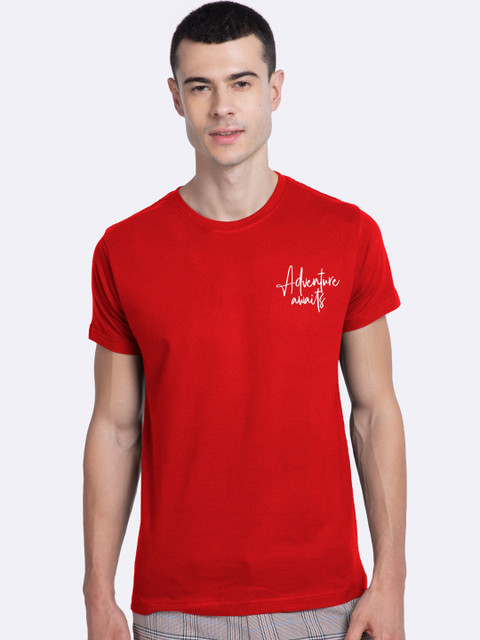 

Bewakoof Men Red & White Printed T-shirt