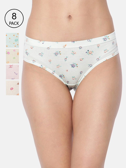 

Dollar Missy Women Pack Of 8 Assorted Hipster Briefs-MMBP-121L-IE-PO8