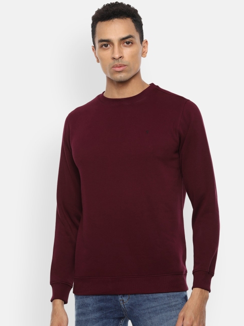 

Van Heusen Sport Men Maroon Solid Sweatshirt