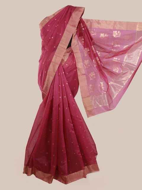 

Pothys Pink Pure Silk Woven Design Kanjeevaram Saree