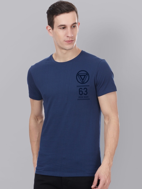 

Free Authority Men Blue Iron Man Round Neck T-shirt