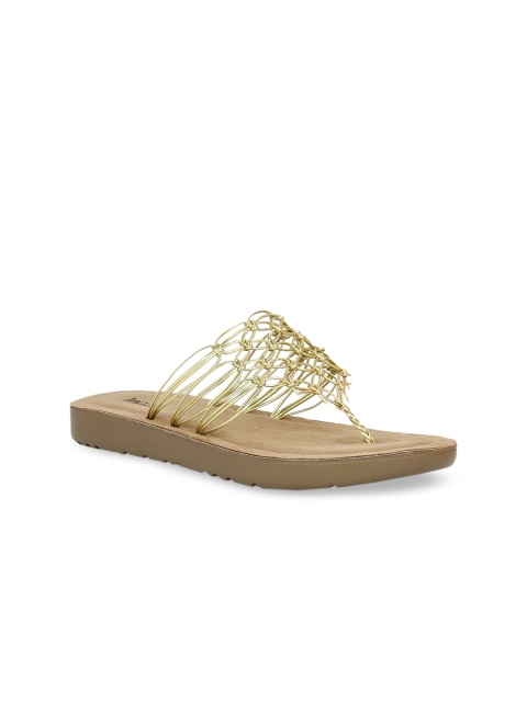 

Inc 5 Women Gold-Toned Woven Design Heels