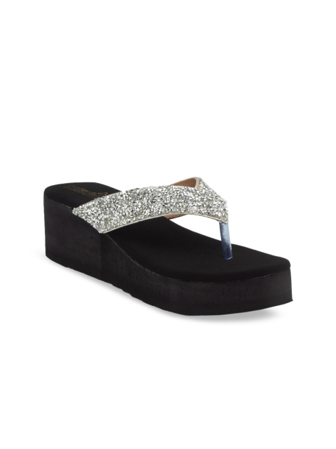 

Butterflies Women Silver-Toned Embellished Sandals