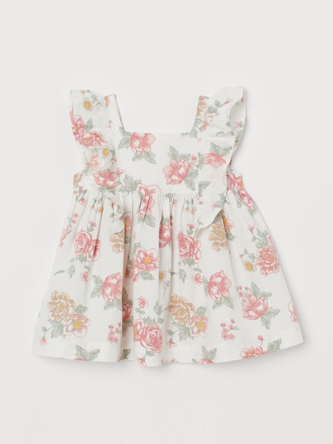 

H&M Girls White & Pink Cotton Dress