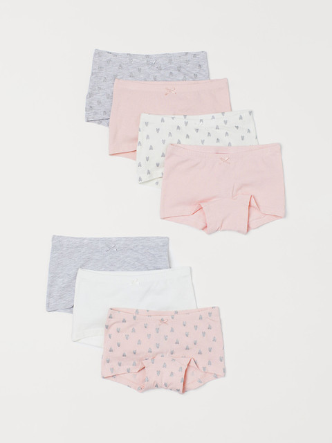 

H&M Girls Multicoloured 7-Pack Cotton Boxer Briefs 0968957001, Multi