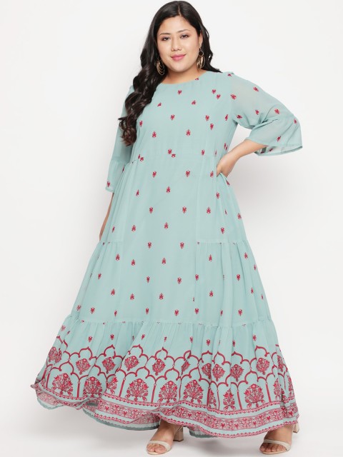 

Amydus Women Green Printed Maxi Dress
